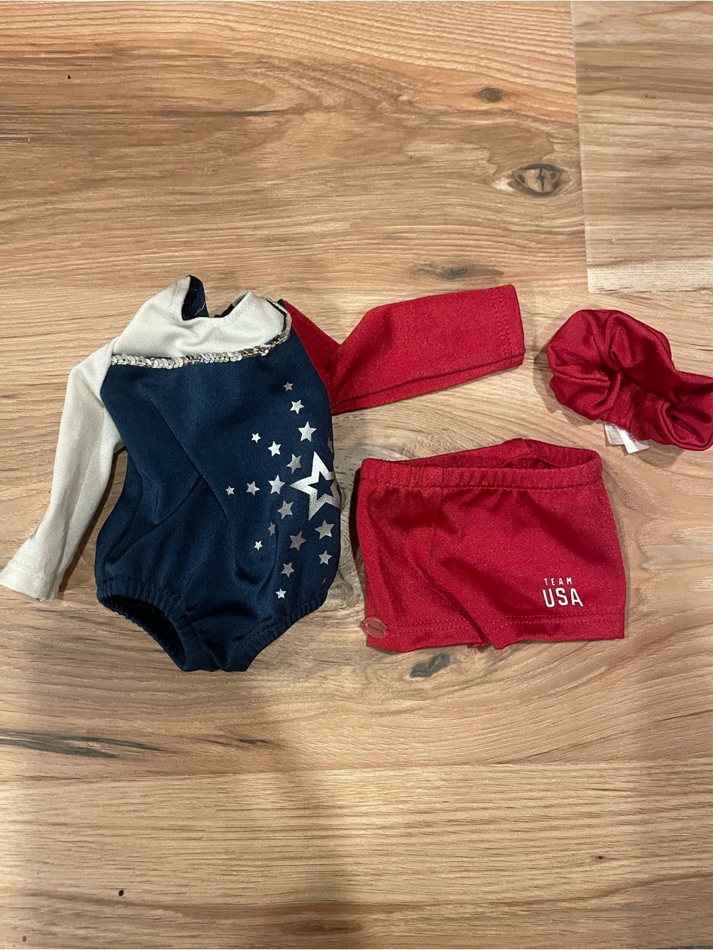 American Girl US gymnastics outfit with scrunchie - Team USA Style